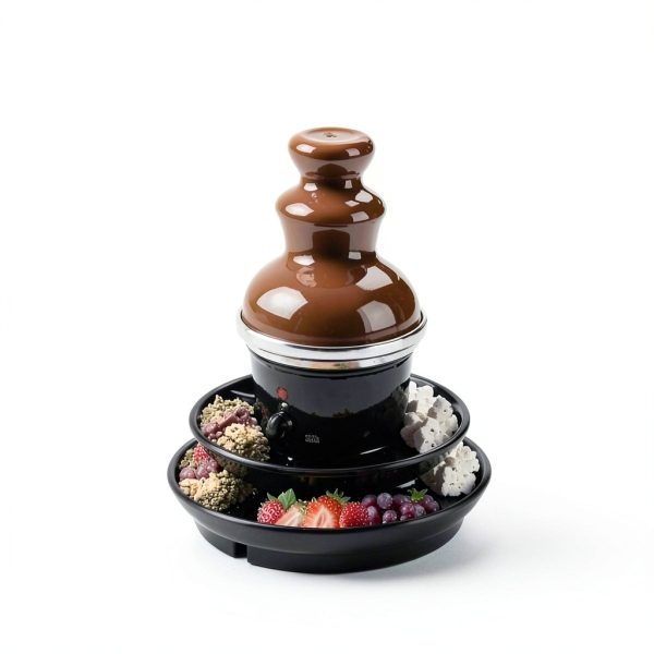 Chocolate Fondue Fountain EALNMIATE 40W 1lb Stainless Steel 6 Forks-7