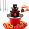 Mini Chocolate Fondue Fountain Outamateur 7.9oz with 6 Forks-0