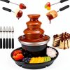 3 Tier Electric Chocolate Fondue Fountain QSADIL 16-Oz Black-0