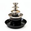 Chocolate Fountain SJXHRFXY 3-Tier Black Stainless Steel 1lb Capacity-7