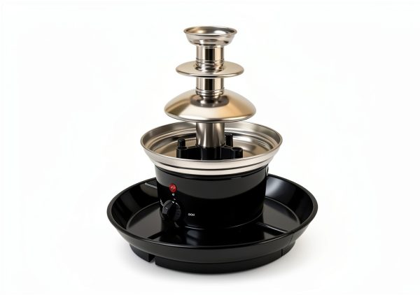 Chocolate Fountain SJXHRFXY 3-Tier Black Stainless Steel 1lb Capacity-7