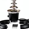 3 Tier Chocolate Fountain FeRepeer 16oz Fondue Set with 5 Forks-8
