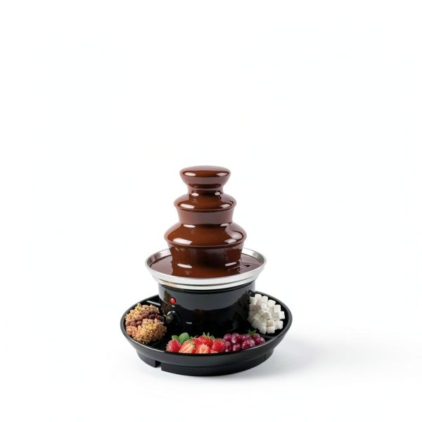 3 Tier Chocolate Fountain FeRepeer 16oz Fondue Set with 5 Forks-2