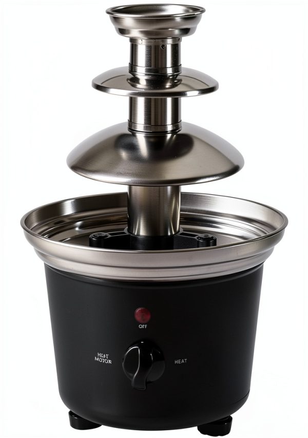 3 Tier Electric Chocolate Fondue Fountain QSADIL 16-Oz Black-1