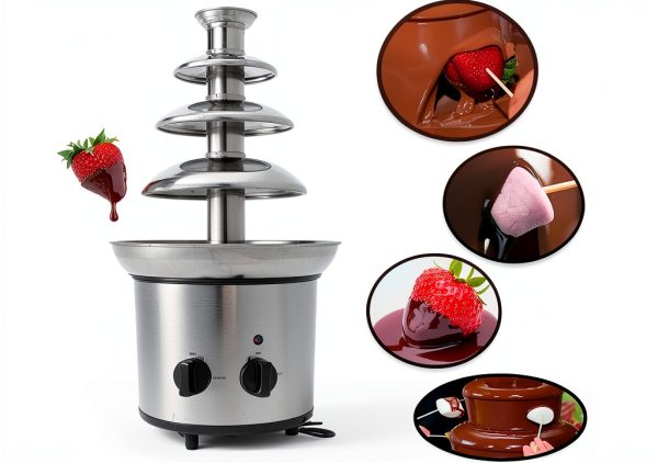Chocolate Fountain Machine ZEVELOO 4‑Tier Electric Fondue 4‑Pound-1