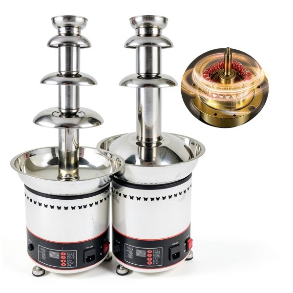 Chocolate Fountain INTBUYING 4‑Tier Stainless Steel Commercial 6.6 lb-4