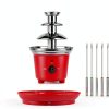 Chocolate Fondue Fountain Outamateur 32oz Stainless Steel 3‑Tier Red-4