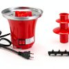 Mini Chocolate Fondue Fountain Outamateur 7.9oz with 6 Forks-4