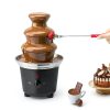 Chocolate Fountain SJXHRFXY 3-Tier Black Stainless Steel 1lb Capacity-2