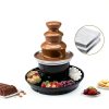 Chocolate Fondue Fountain EALNMIATE 40W 1lb Stainless Steel 6 Forks-4