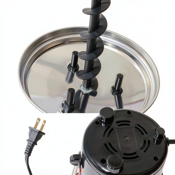 3 Tier Chocolate Fountain FeRepeer 16oz Fondue Set with 5 Forks-6