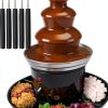 3 Tier Chocolate Fountain FeRepeer 16oz Fondue Set with 5 Forks-0