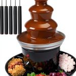 3 Tier Chocolate Fountain FeRepeer 16oz Fondue Set with 5 Forks-0