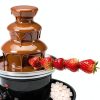 Chocolate Fondue Fountain EALNMIATE 40W 1lb Stainless Steel 6 Forks-2