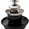 Chocolate Fountain 3-Tier Fondue Machine with Forks Fruit Plate 1lb-1