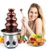 Chocolate Fountain Machine ZEVELOO 4 Tier Stainless Steel 24oz-3