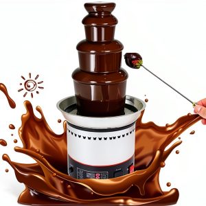 Chocolate Fountain INTBUYING 4‑Tier Stainless Steel Commercial 6.6 lb-0