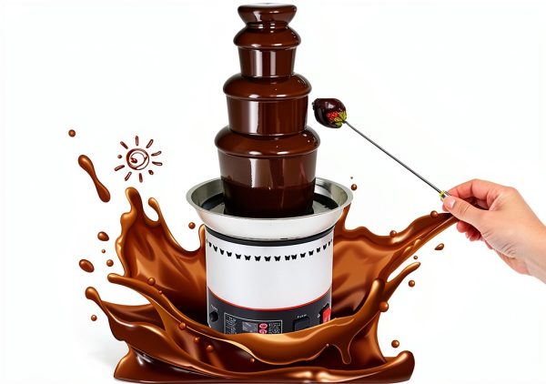 Chocolate Fountain INTBUYING 4‑Tier Stainless Steel Commercial 6.6 lb-0