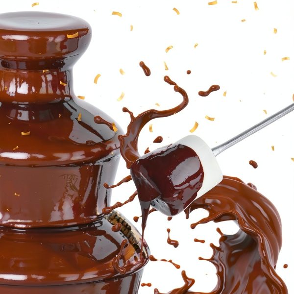 Chocolate Fountain SJXHRFXY 3-Tier Black Stainless Steel 1lb Capacity-5