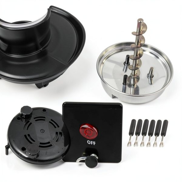 Chocolate Fondue Fountain EALNMIATE 40W 1lb Stainless Steel 6 Forks-6