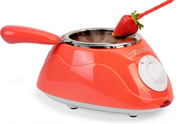 Chocolate Melting Pot Electric Fondue Kit 8.8oz with Temp Control-0