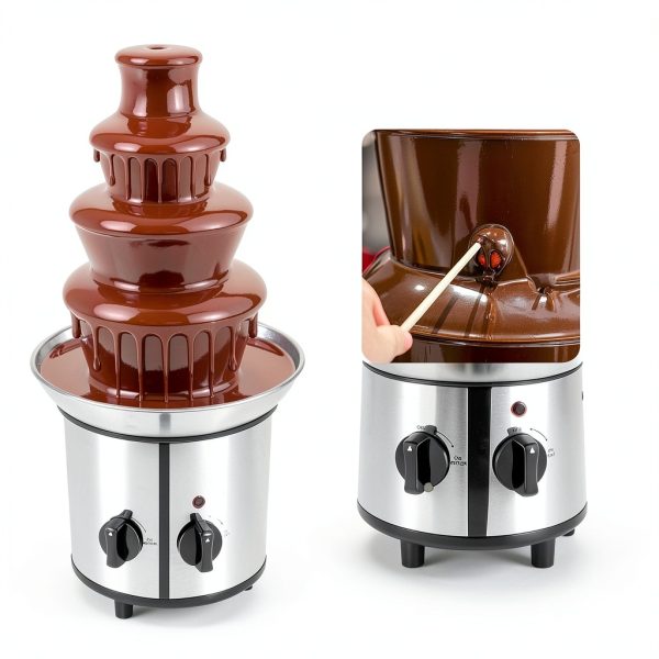 Chocolate Fountain Machine QKLPQ001 4‑Tier Stainless Steel 4‑Pound-2