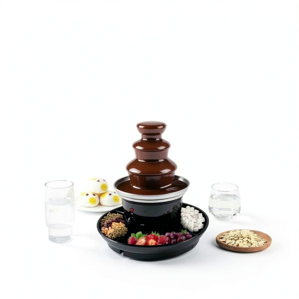 Chocolate Fountain CHNWOD 3-Tier Black 18.5in Height-6
