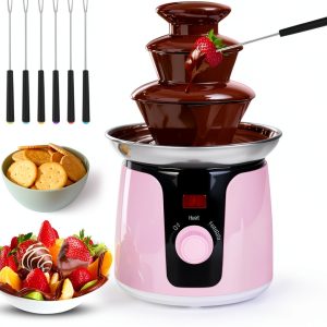 3 Tier Electric Chocolate Fountain 13oz Stainless Steel Tower 400ml-0