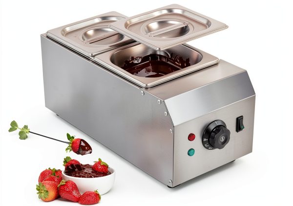 Chocolate Tempering Machine WICHEMI 2‑Tank 9lb Stainless Steel Melter-7