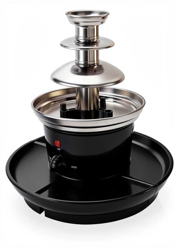 Chocolate Fountain CHNWOD 3-Tier Black 18.5in Height-8