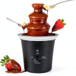 MINI Chocolate Fountain Machine Electric Chocolate Fondue Fountain Machine Stainless Steel for Chocolate Candy Butter Cheese-0