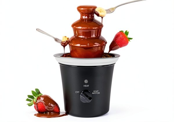 MINI Chocolate Fountain Machine Electric Chocolate Fondue Fountain Machine Stainless Steel for Chocolate Candy Butter Cheese-0