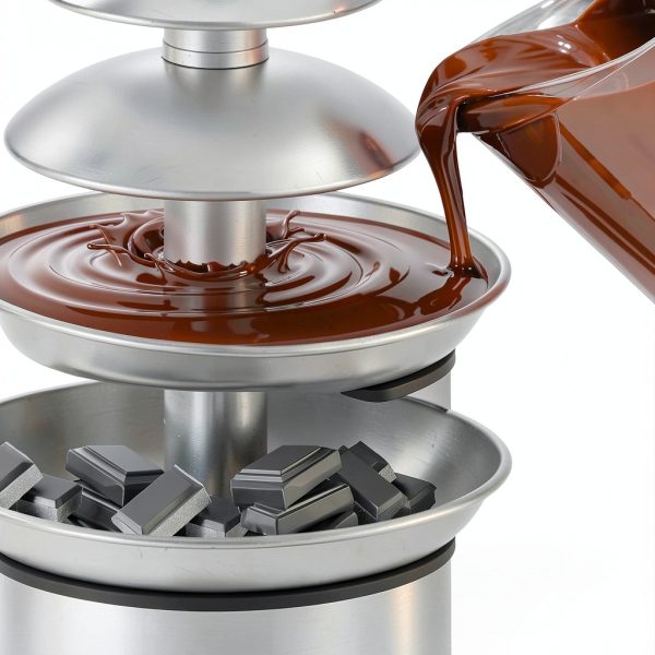 Chocolate Fountain Machine ZEVELOO 4‑Tier Stainless 4‑Pound Capacity-4