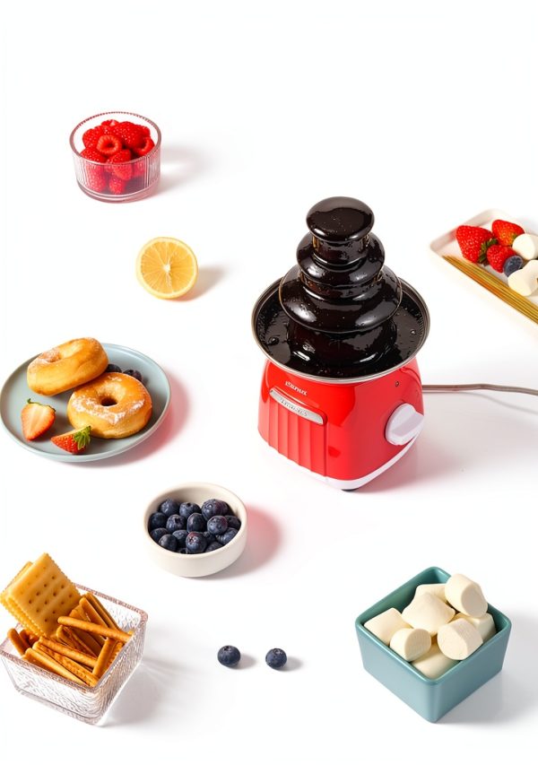 Chocolate Fountain Reemix 3 Tier Stainless Steel Machine Red-5