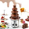 Chocolate Fountain Machine QKLPQ001 4‑Tier Stainless Steel 4‑Pound-1