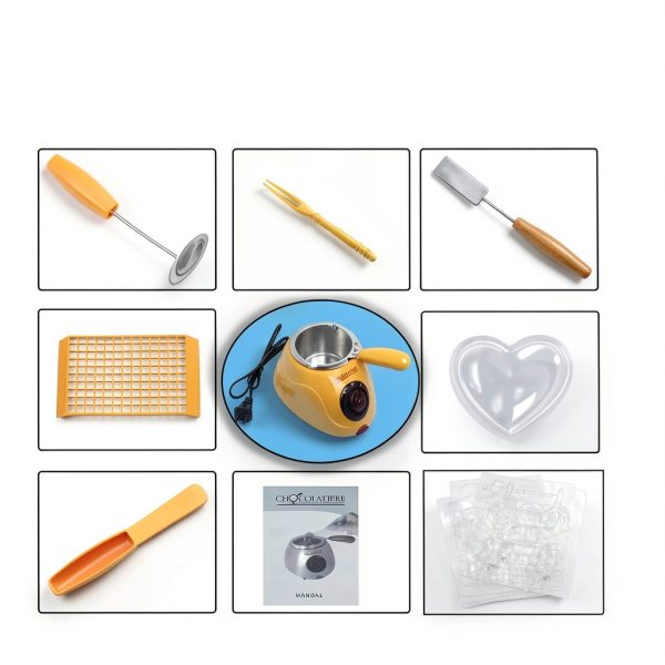 Chocolate Melting Pot Kit GourmetPro Electric Maker Dual 8.8oz Pots-3