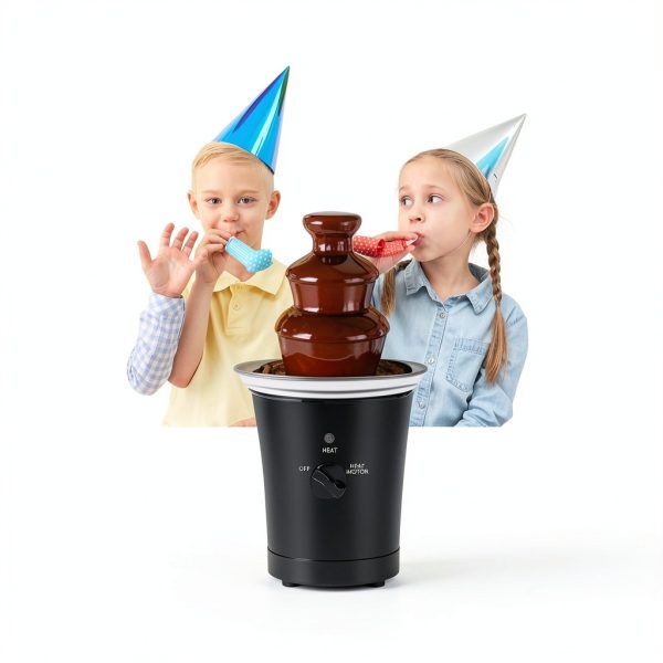 MINI Chocolate Fountain Machine Electric Chocolate Fondue Fountain Machine Stainless Steel for Chocolate Candy Butter Cheese-4