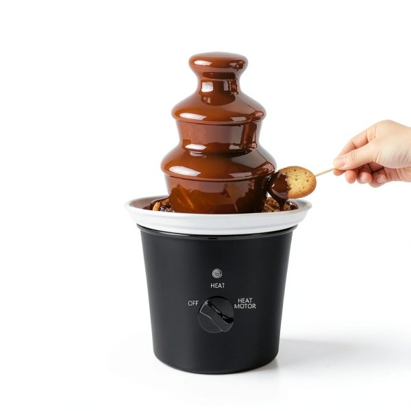 MINI Chocolate Fountain Machine Electric Chocolate Fondue Fountain Machine Stainless Steel for Chocolate Candy Butter Cheese-1