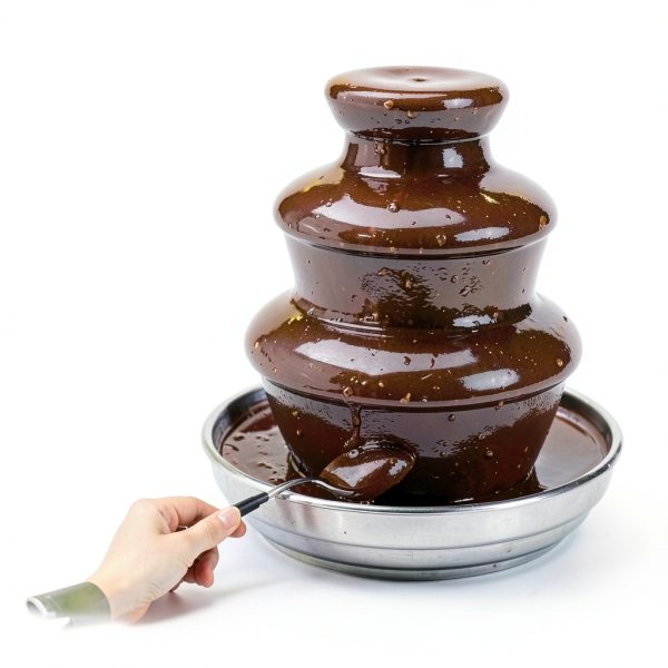 Chocolate Fountain CHNWOD 3-Tier Black 18.5in Height-1