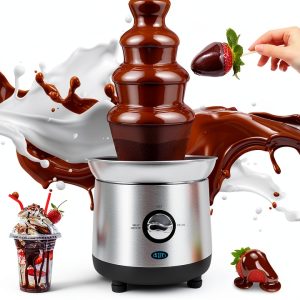 Chocolate Fountain Machine 4-Tier Fondue CFF-ME Stainless Design-0