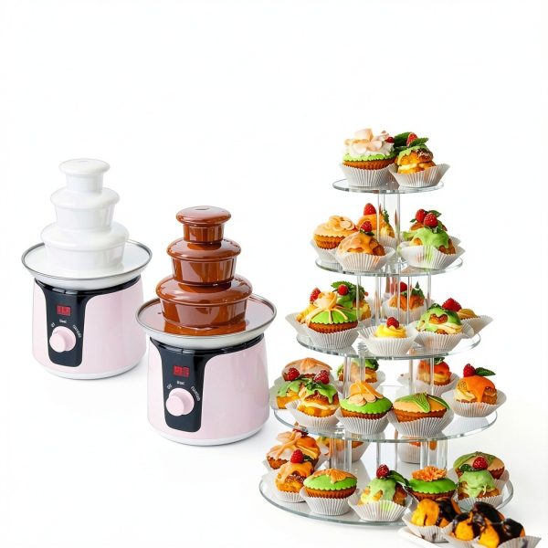 3 Tier Electric Chocolate Fountain 13oz Stainless Steel Tower 400ml-6