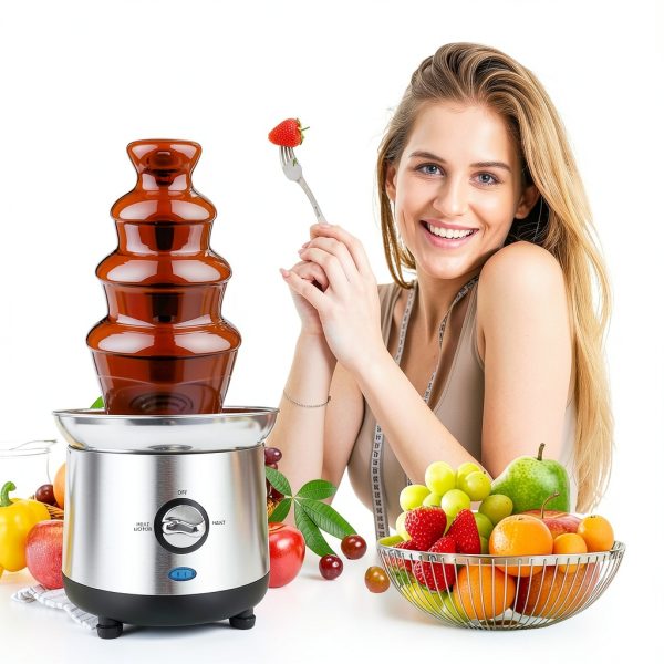 Chocolate Fountain Machine 4-Tier Fondue CFF-ME Stainless Design-2