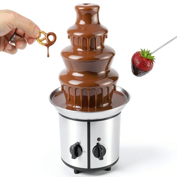 Chocolate Fountain Machine QKLPQ001 4‑Tier Stainless Steel 4‑Pound-7