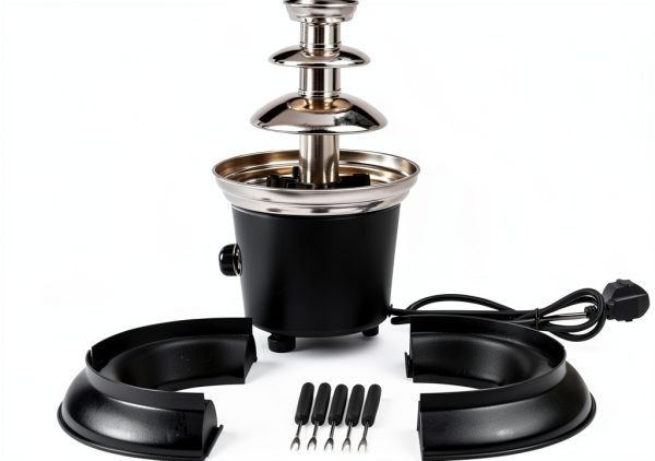 Cheuraivee 3 Tier Chocolate Fountain Machine – 40W Steel, 1lb Capacity-2
