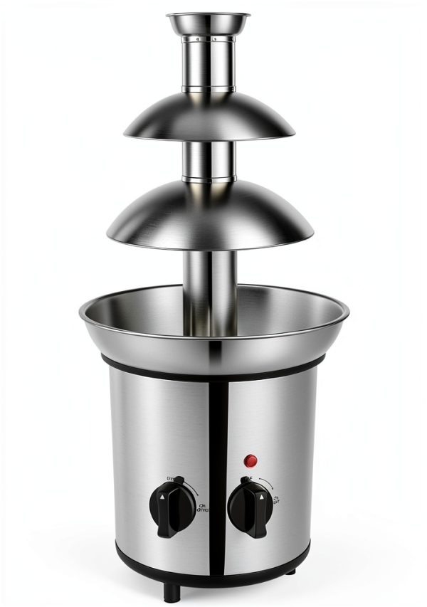 Chocolate Fountain Machine QKLPQ001 4‑Tier Stainless Steel 4‑Pound-0