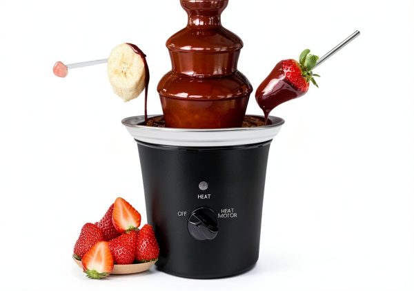 MINI Chocolate Fountain Machine Electric Chocolate Fondue Fountain Machine Stainless Steel for Chocolate Candy Butter Cheese-6