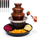 Chocolate Fountain CHNWOD 3-Tier Black 18.5in Height-0